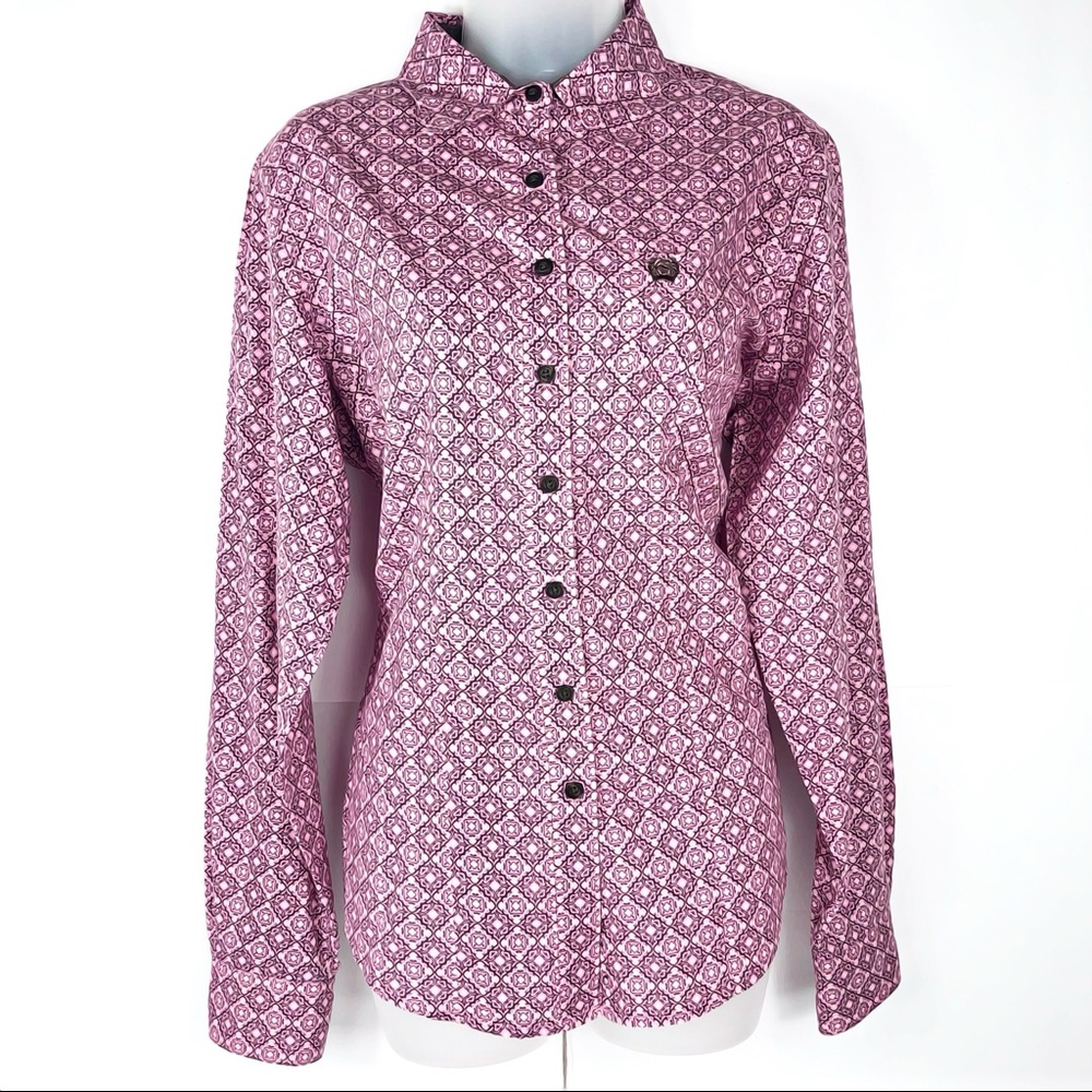 Cinch printed button up top large